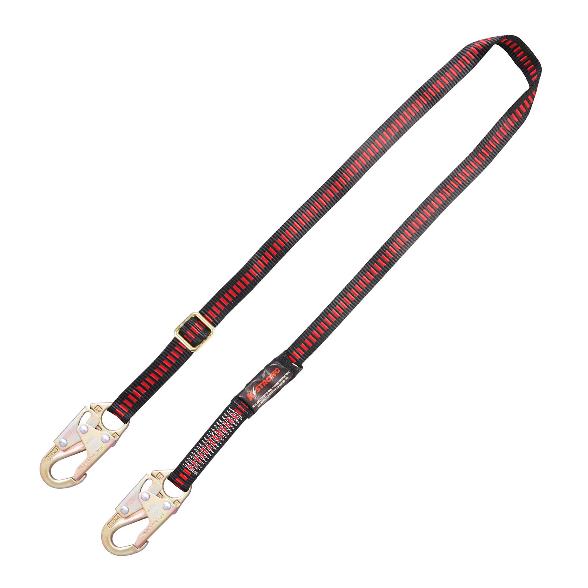 KStrong Adjustable Work Positioning Lanyard — 4.5ft. to 6ft., Forged Snap Hooks, ANSI, Model# UFL205215